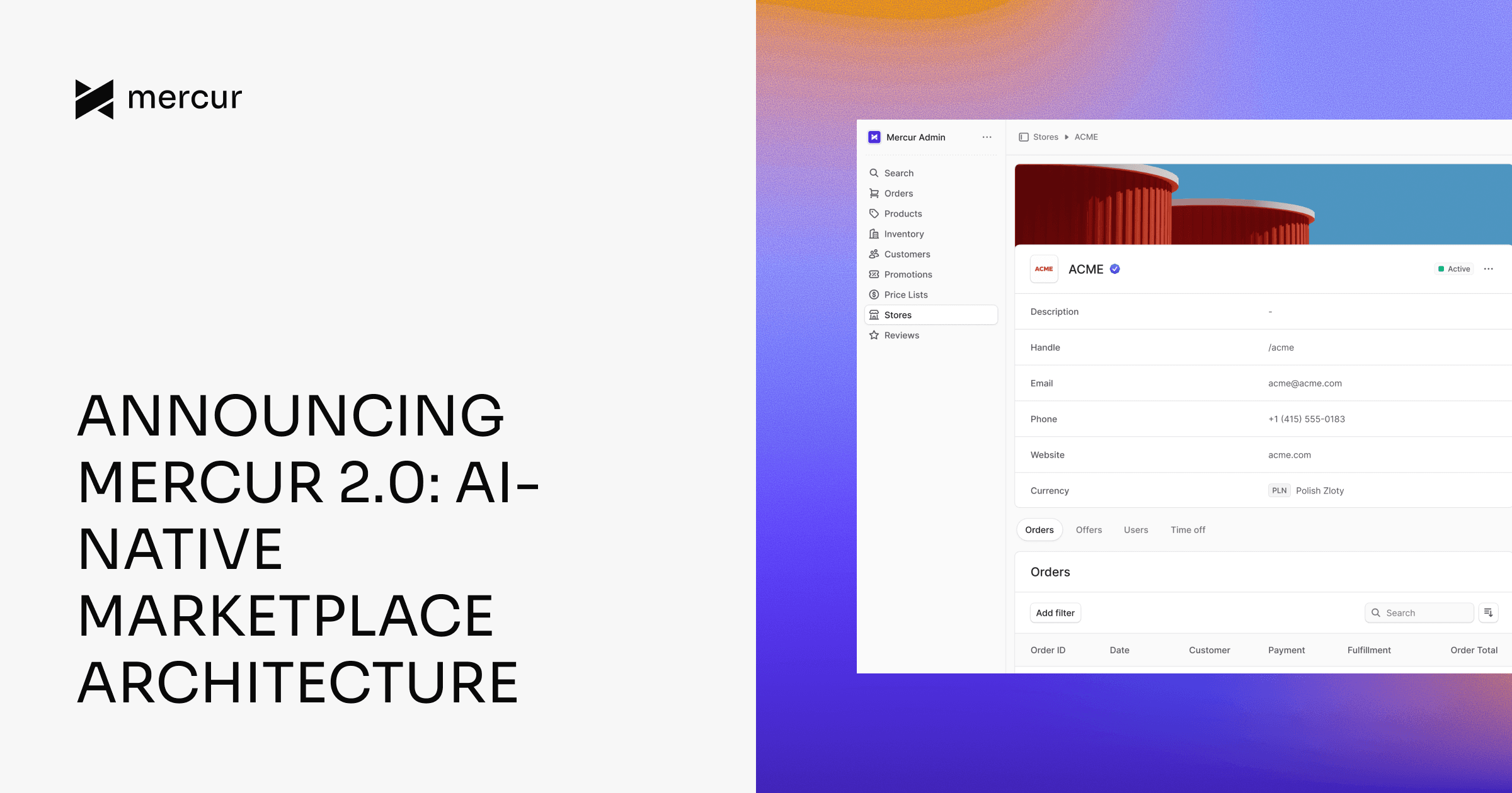 Announcing Mercur 2.0: AI-native marketplace architecture