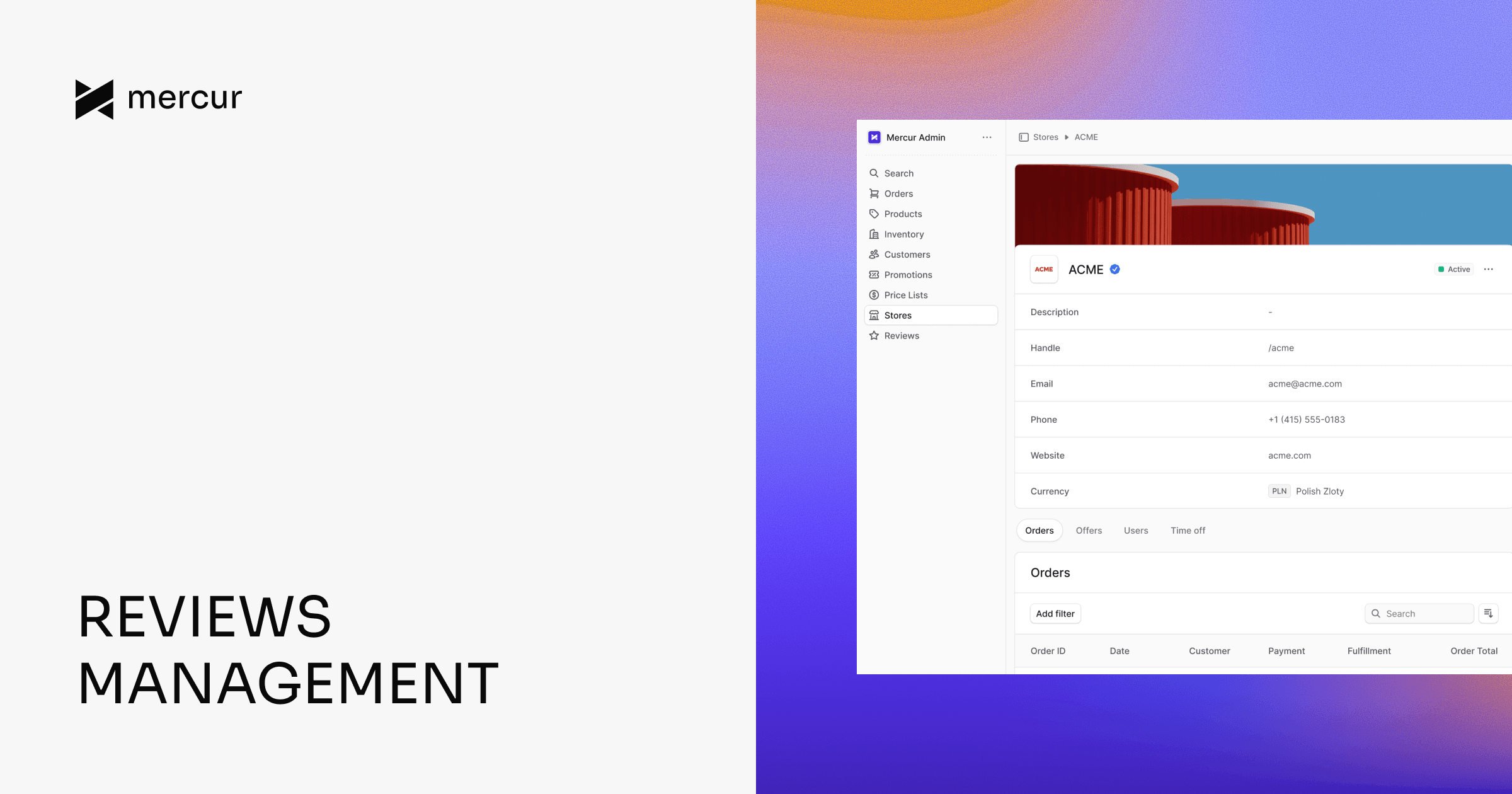 Reviews Management